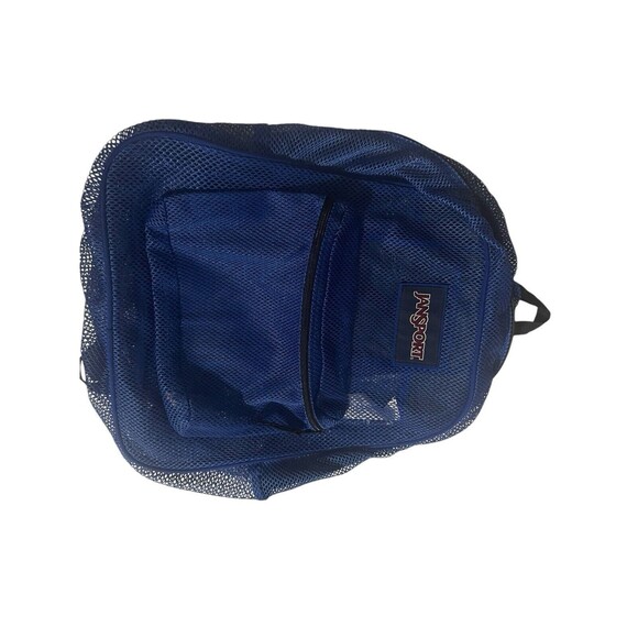 Jansport Mesh Backpack Full Size Book Bag See Through Navy Blue New JS0A2SDG - Picture 12 of 16